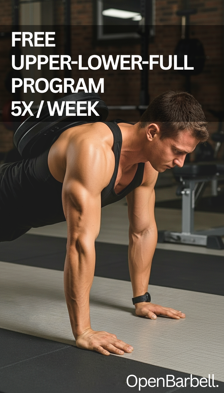 Free Upper-Lower-Full Body Workout Program, 5 Days/Week