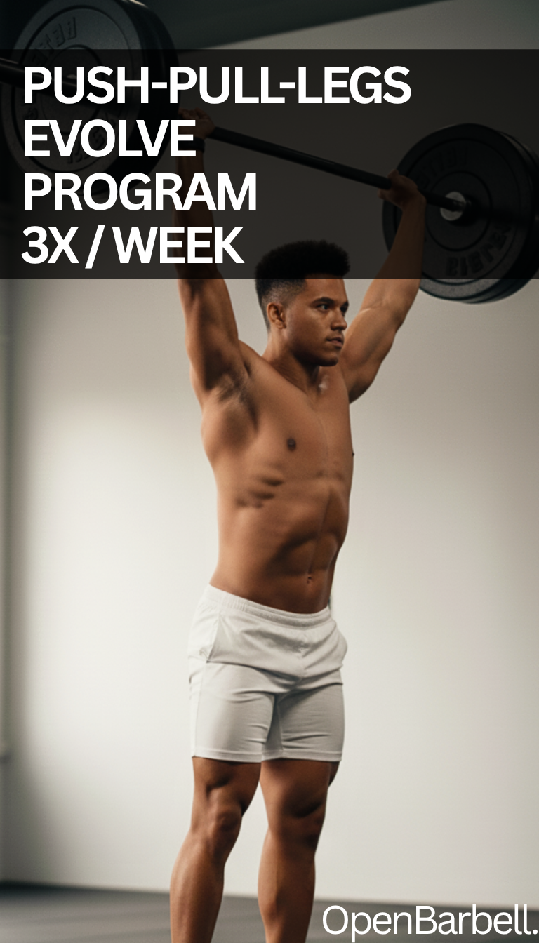 Push-Pull-Legs Evolve Program, 3 Days/Week