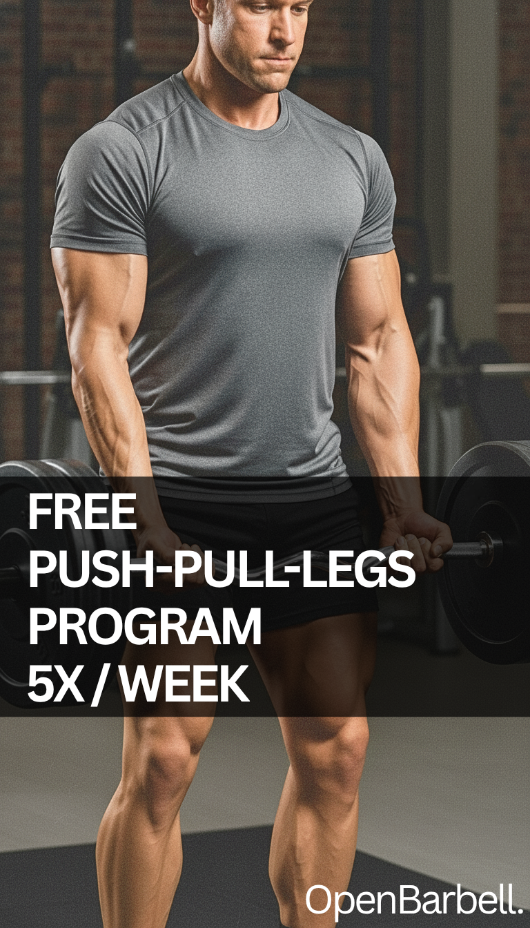 Free Push-Pull-Legs-Upper-Lower Workout Program, 5 Days/Week