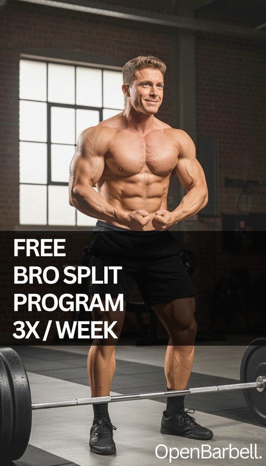 Free Bro Split Workout Program, 3 Days/Week