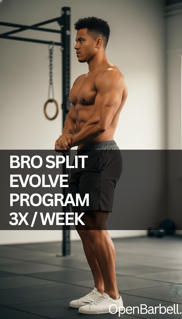 Bro Split Evolve Program, 3 Days/Week