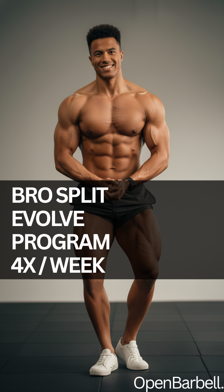Bro Split Evolve Program, 4 Days/Week